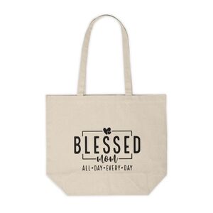 Blessed Mom Custom Canvas Tote Bag